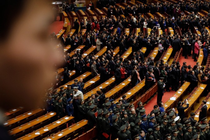 홍콩 보안법 통과를 추진중인중국 전인대 모습 사진= 뉴시스